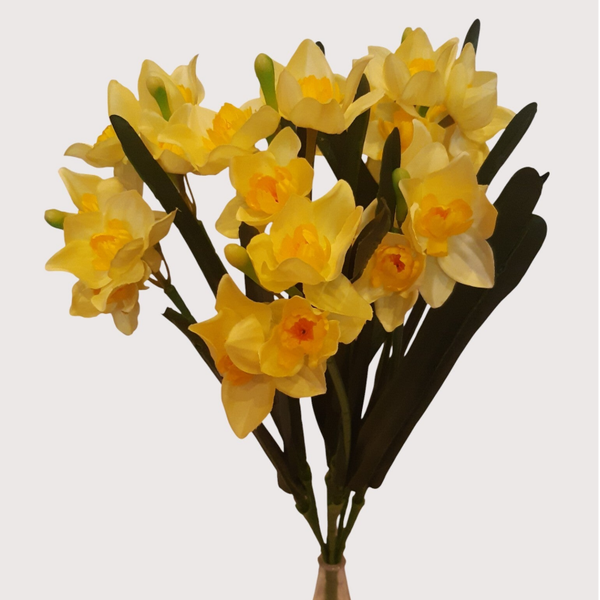 Narcyz – bukiet 7 gałązek 58 cm, żółty jasny, kod: 8189