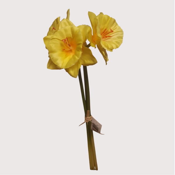 Żonkil – wiązka dekoracyjna, 38 cm, żółty, kod: 592
