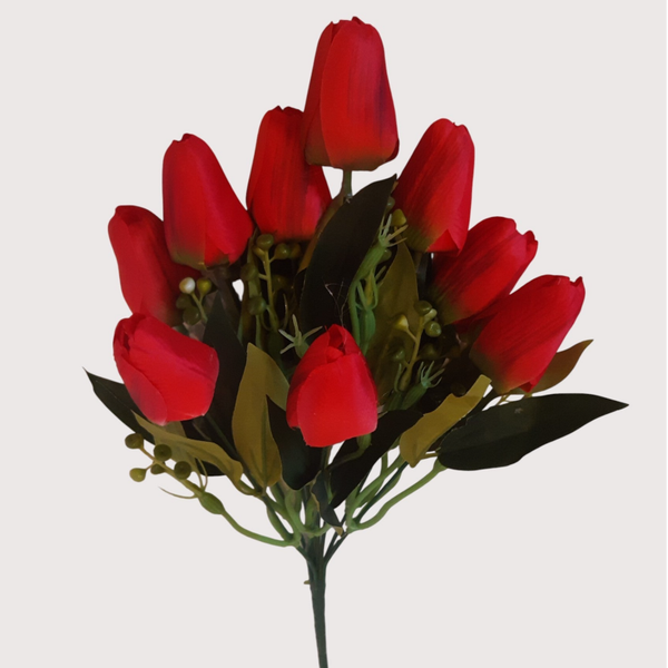Tulipan – bukiet 9 kwiatów 40 cm, czerwony, kod: 2211