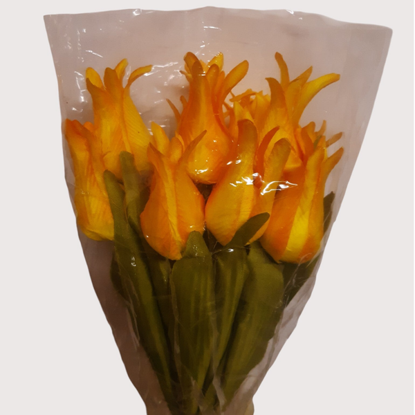 Tulipany – bukiet 12 szt., 44 cm, żółty, kod: 721