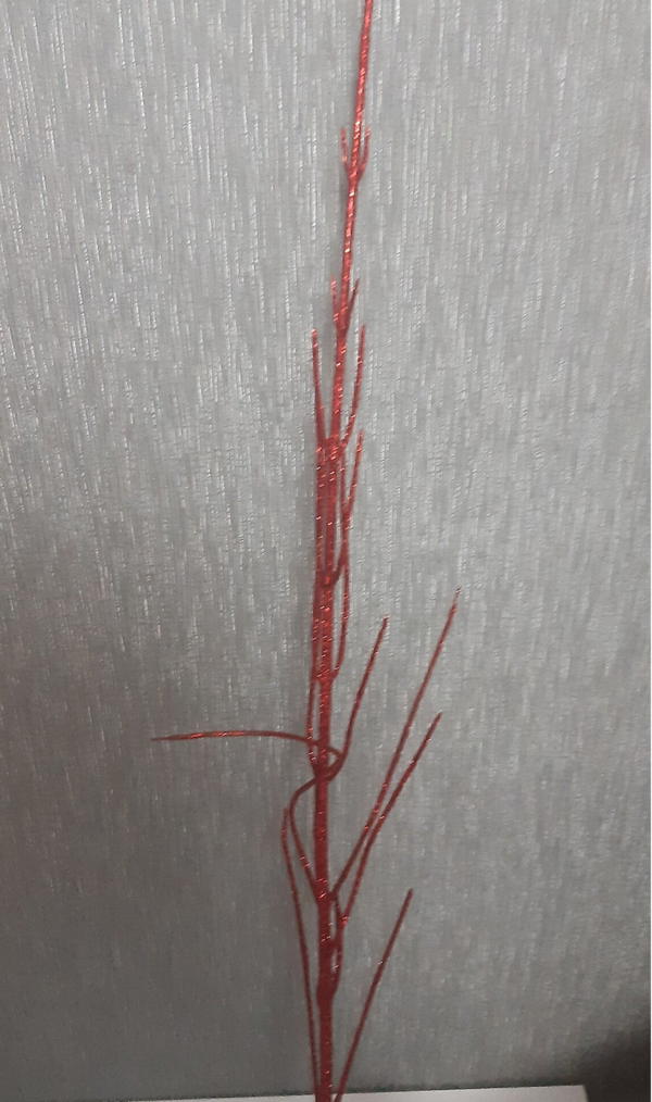 Rózga brokatowa czerwona 100 cm, ( 6 sztuk ) kod: 6400800