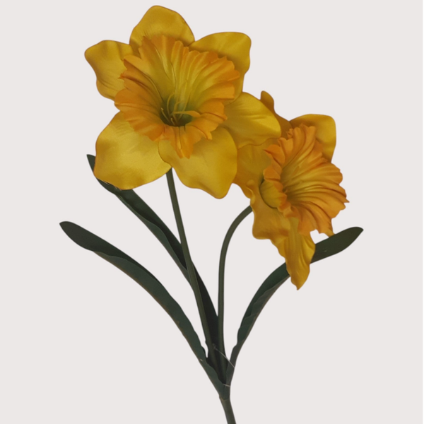 Żonkil – gałązka dekoracyjna, 50 cm, żółty, kod: 223