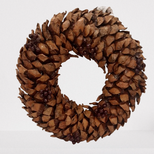Naturalny wianek z szyszek, kod: 4936