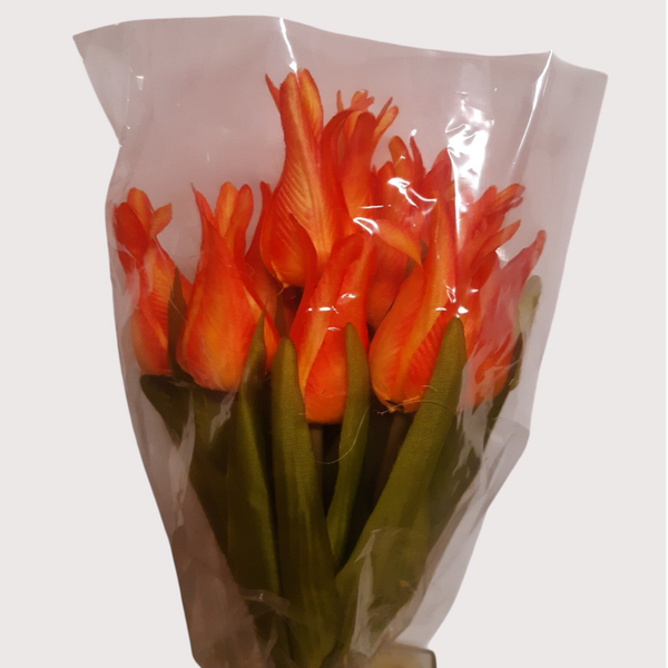 Tulipany – bukiet 12 szt., 44 cm, pomarańczowy, kod: 721
