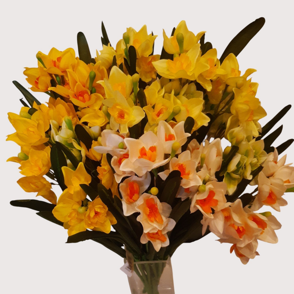 Narcyz – bukiet 7 gałązek 58 cm, 24 sztuki, mix kolor, kod: 8189
