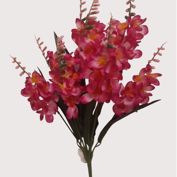 Frezja – bukiet dekoracyjny, 54 cm, różowy, kod: 60023