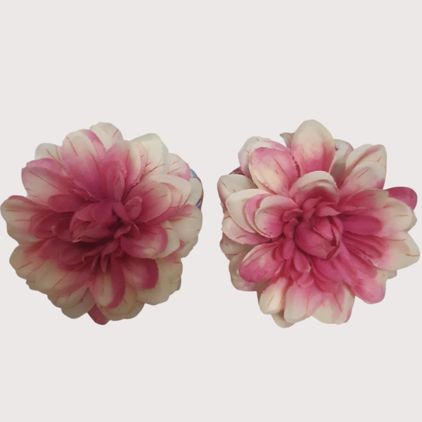 Serwetnik dekoracyjny – kwiaty, zestaw 2 szt, biało-różowy, kod: 380607