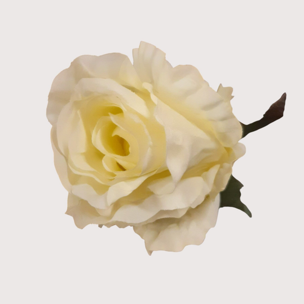 Róża wyrobowa, biało- żółty, 12 cm, kod: 3629