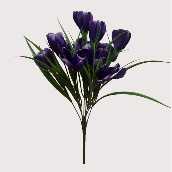 Krokusy – bukiet na piku, 36 cm, fiolet, kod: 1172