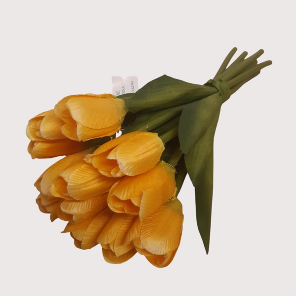 Tulipan mini – wiązka dekoracyjna, 23 cm, żółty, kod: 092251