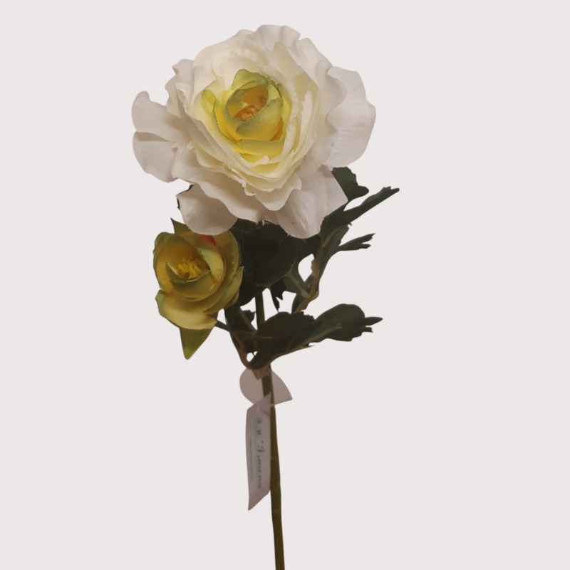 Pełnik – gałązka dekoracyjna, 46 cm, biały, 24 sztuki, kod: 102341