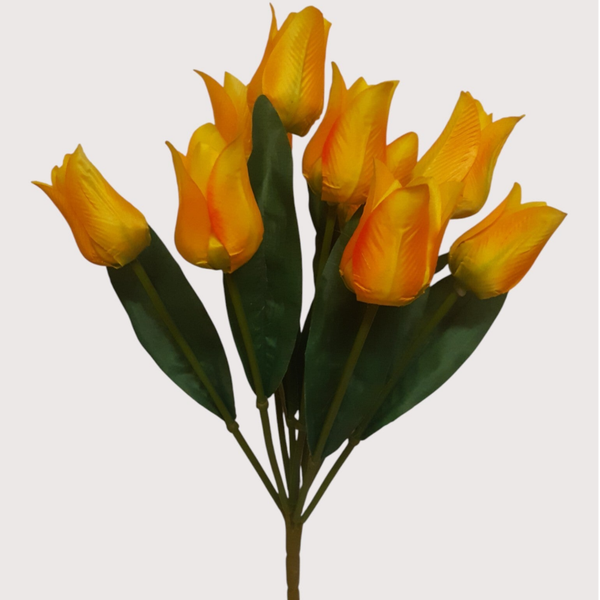 Tulipany – bukiet dekoracyjny, 42 cm, żółty, kod: 2213