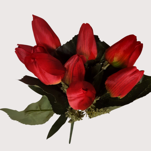 Tulipan – bukiet dekoracyjny, 35 cm, czerwony, kod: 8170