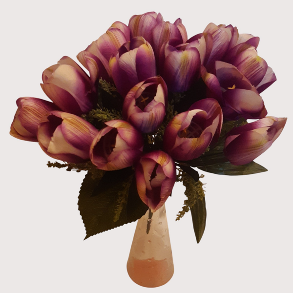Tulipan – bukiet 17 kwiatów 35 cm, fioletowy, kod: 2207