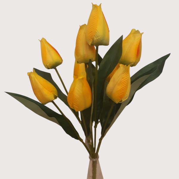 Tulipan – bukiet 9 kwiatów 48 cm, żółty, kod: 2209