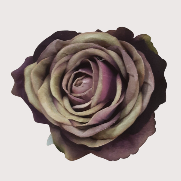 Róża wyrobowa welurowa, 10 cm, zielono- fioletowy, opakowanie 6 szt., kod:21013