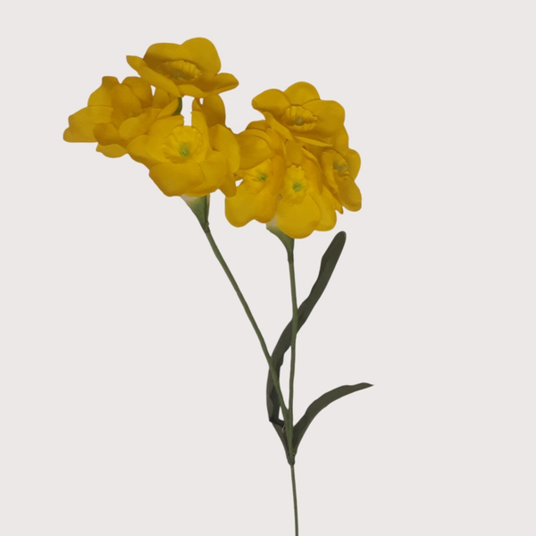 Żonkil ozdobny – gałązka dekoracyjna, 64 cm, żółty, kod: 427