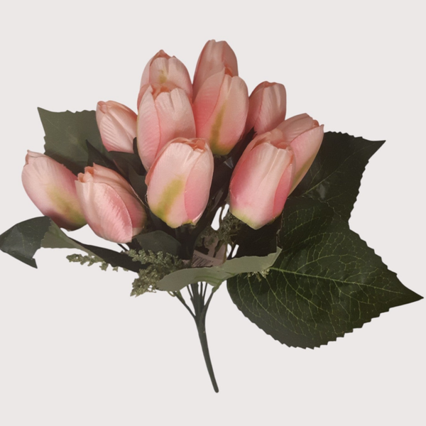 Tulipan – bukiet dekoracyjny, 35 cm, różowy, kod: 8170
