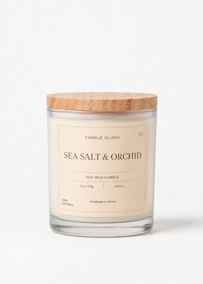 Sea Salt & Orchid Soy Wax Candle