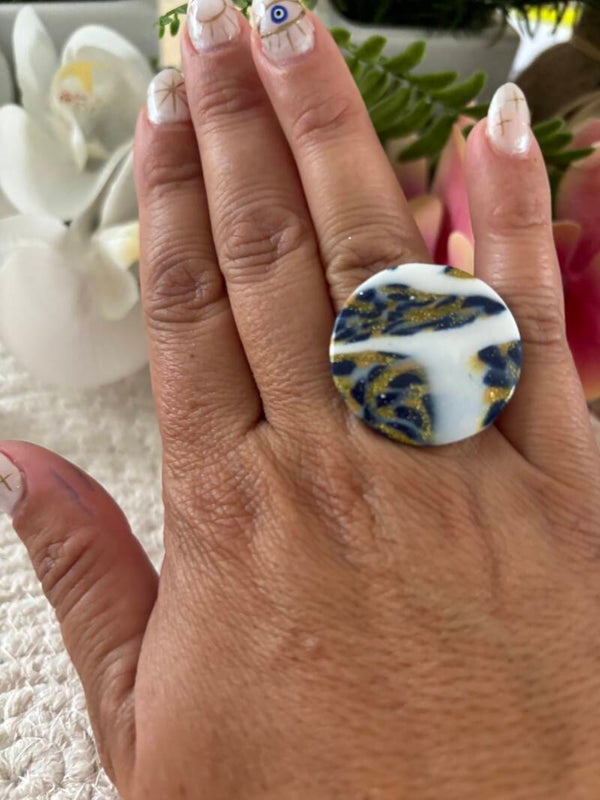 BAGUE OCEANNE 30X30mm