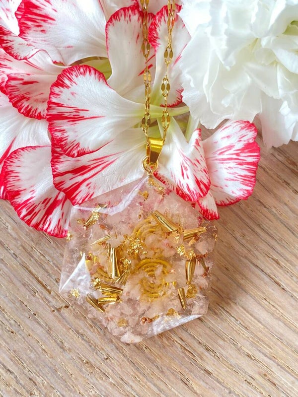 Pendentif Quartz rose