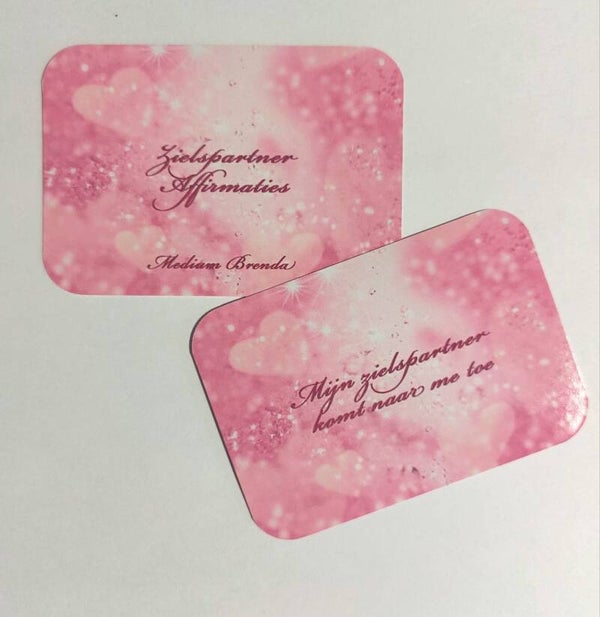 Zielspartner affirmatie kaarten