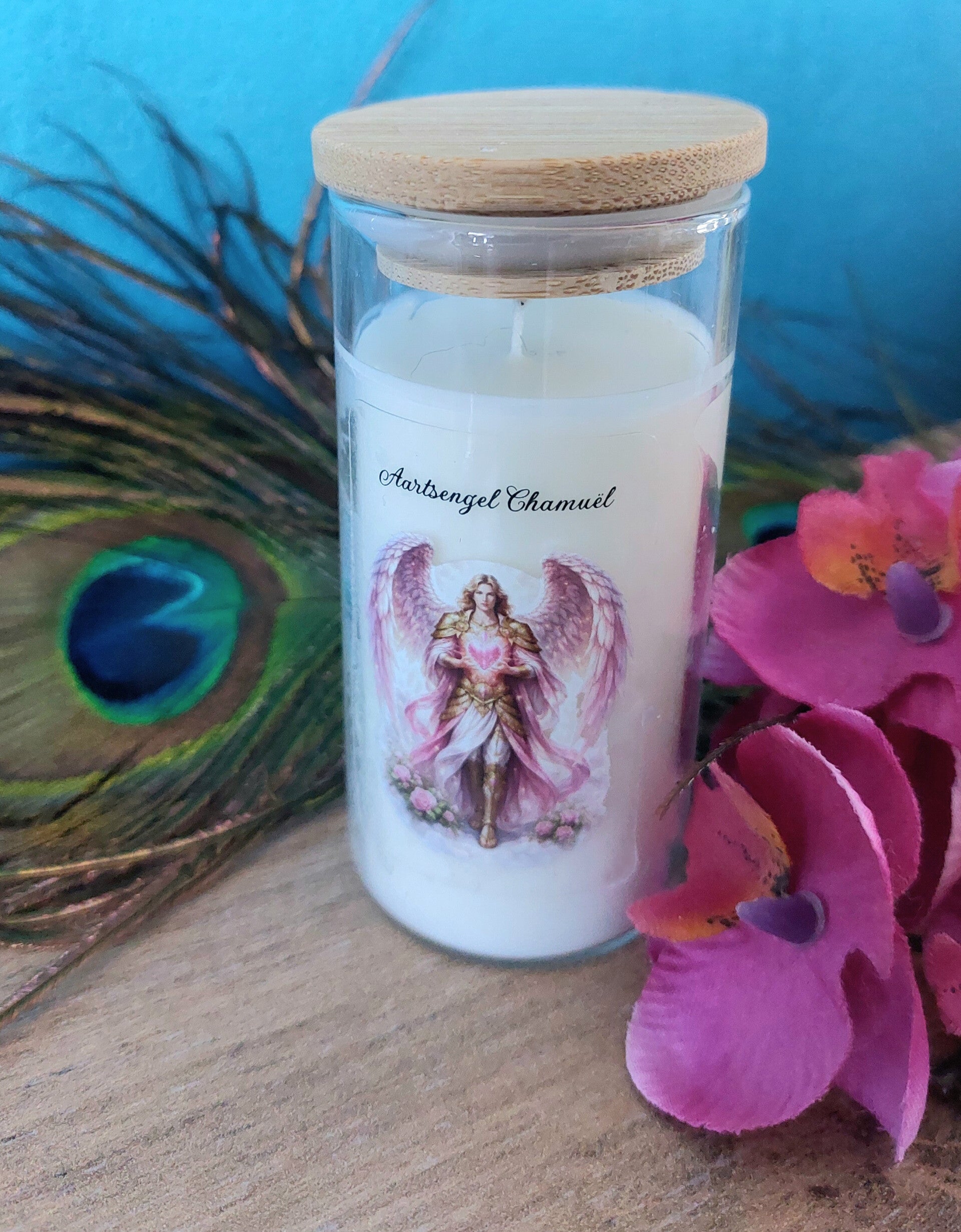 Aartsengel Chamuël kaars in glas