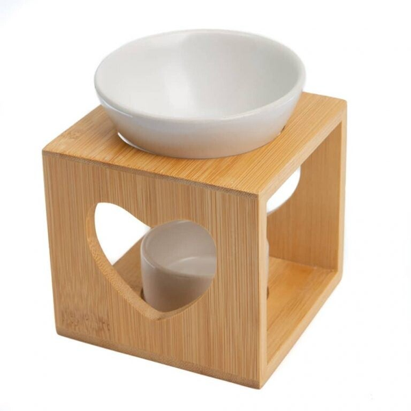 Luxe Aromabrander Bamboe Hart