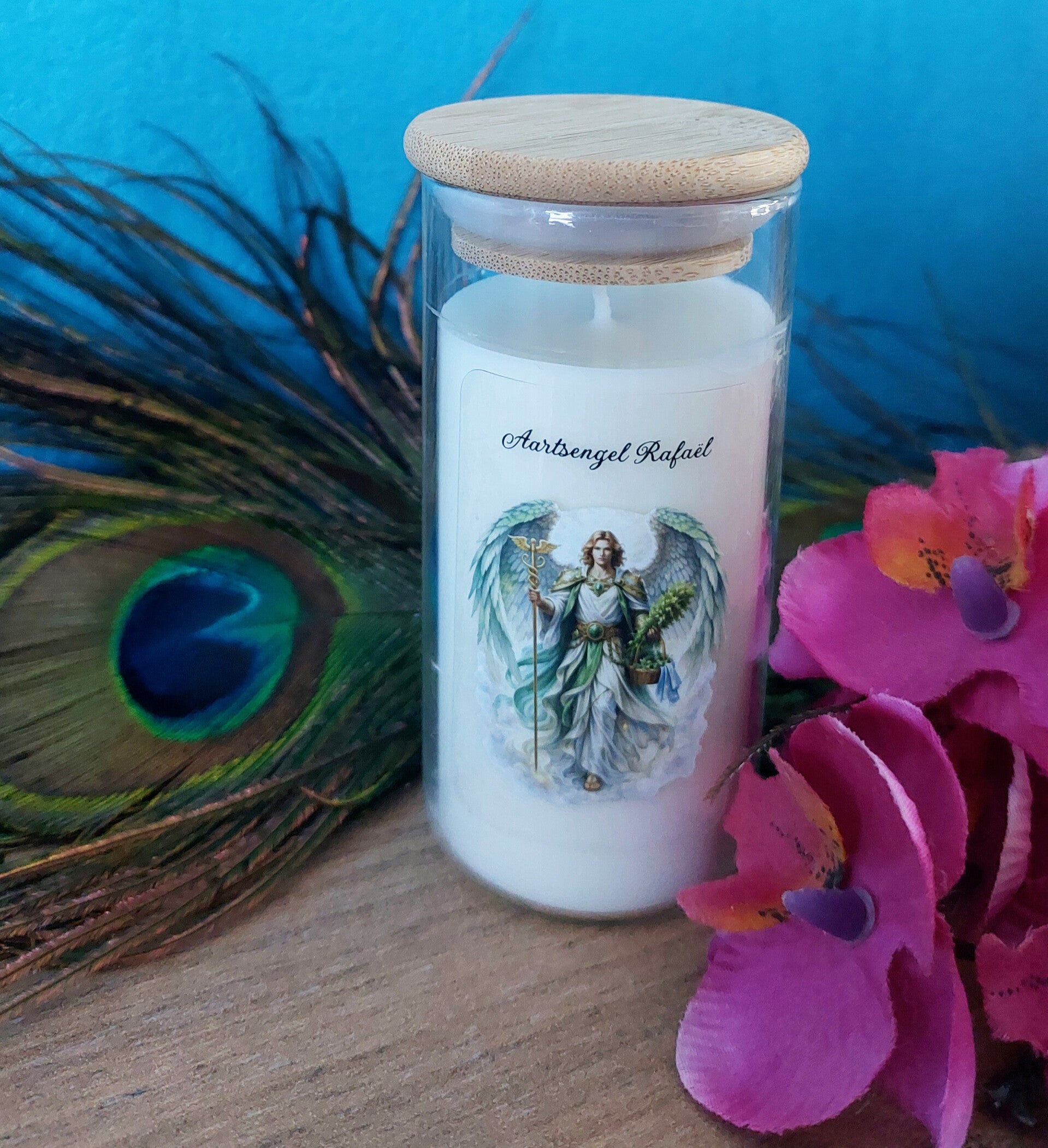 Aartsengel Rafaël kaars in glas
