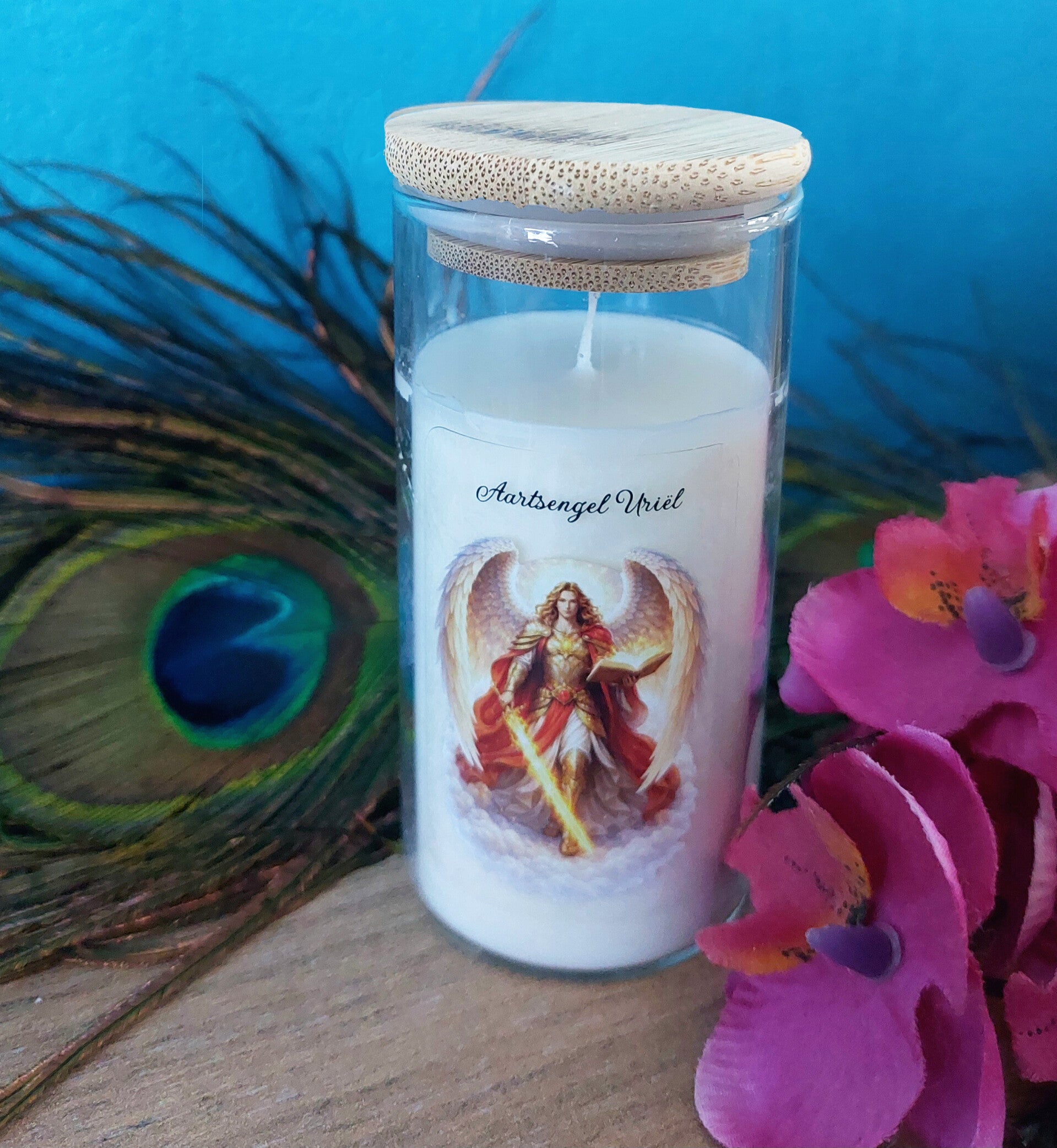 Aartsengel Uriël kaars in glas