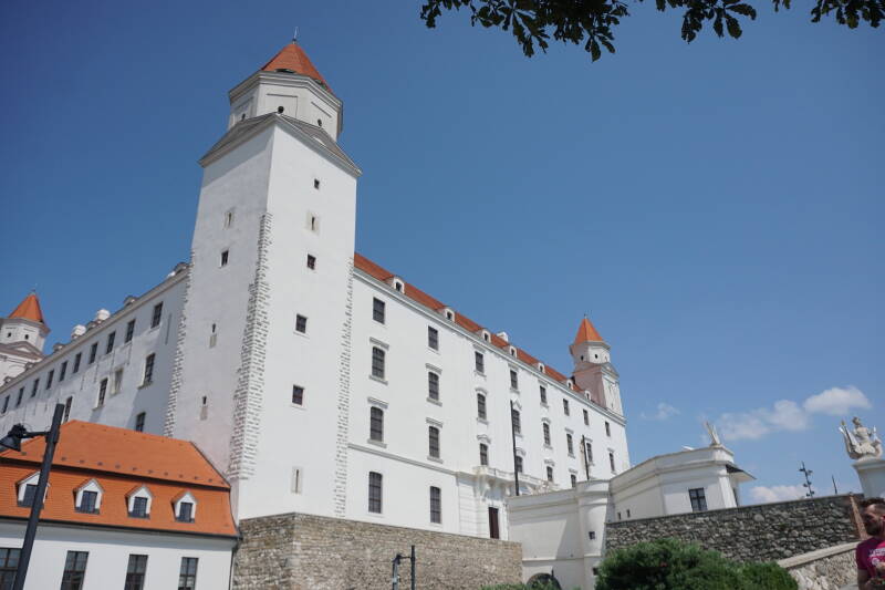 white castle with corner towers