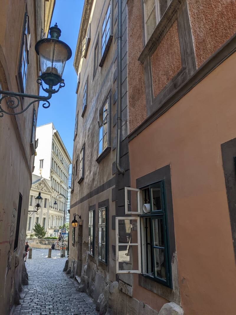 A picturesque narrow street in Vienna