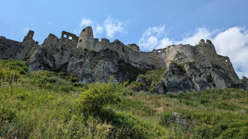 castle ruins on a hilltop