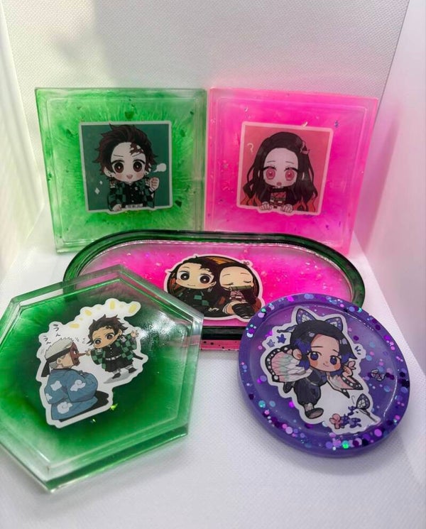 Sous verre et plateau demon slayer