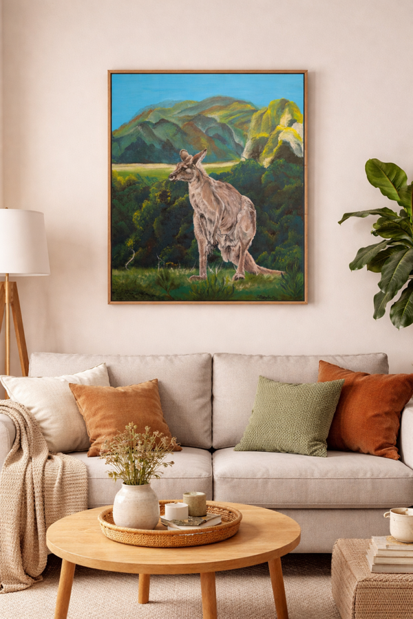 Ongetemde connectie - Kangaroe schilderij