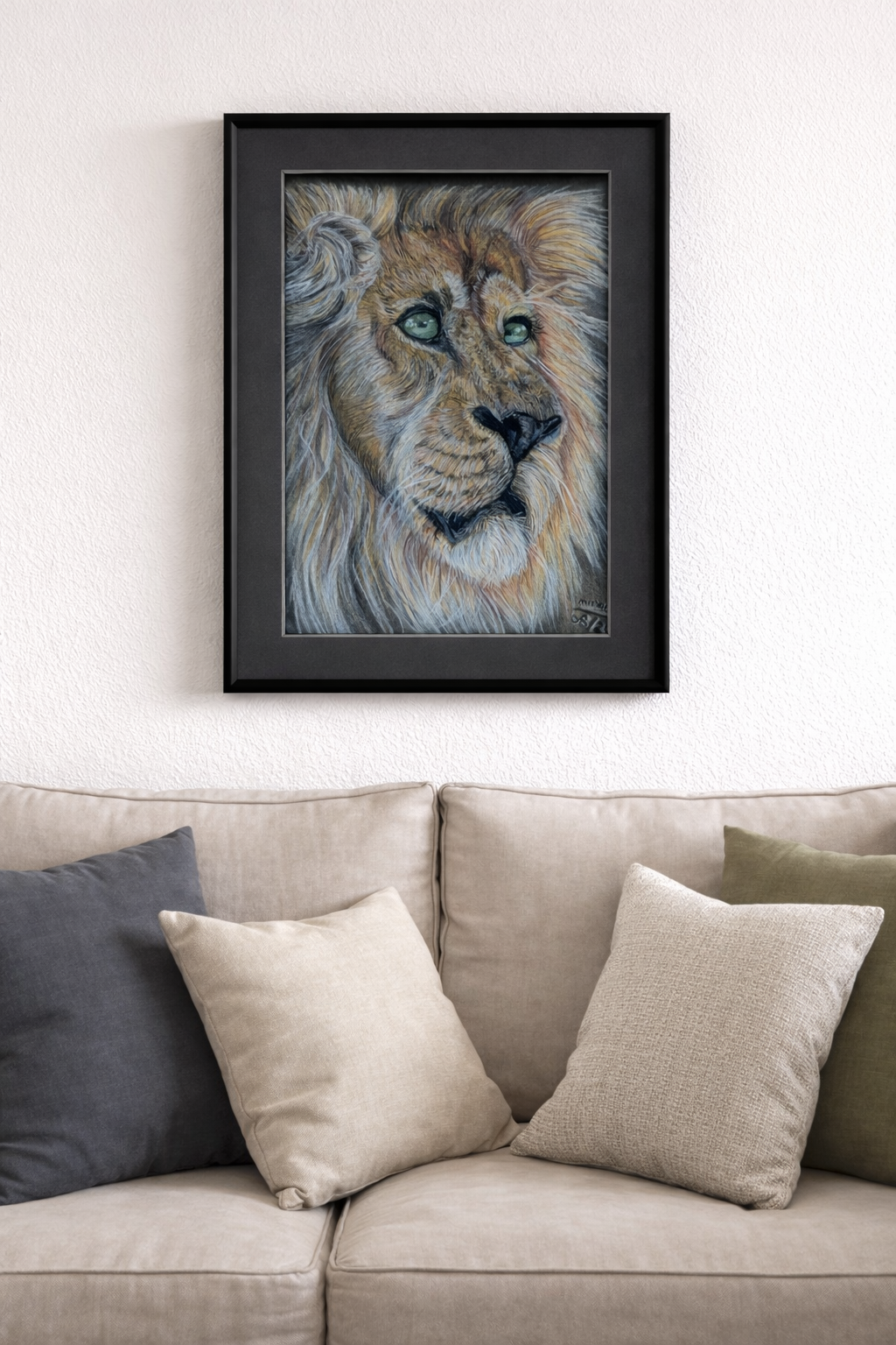 Koning van rust - Leeuw in soft pastel