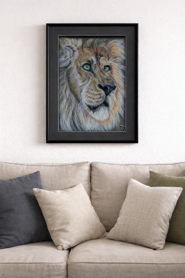 Koning van rust - Leeuw in soft pastel