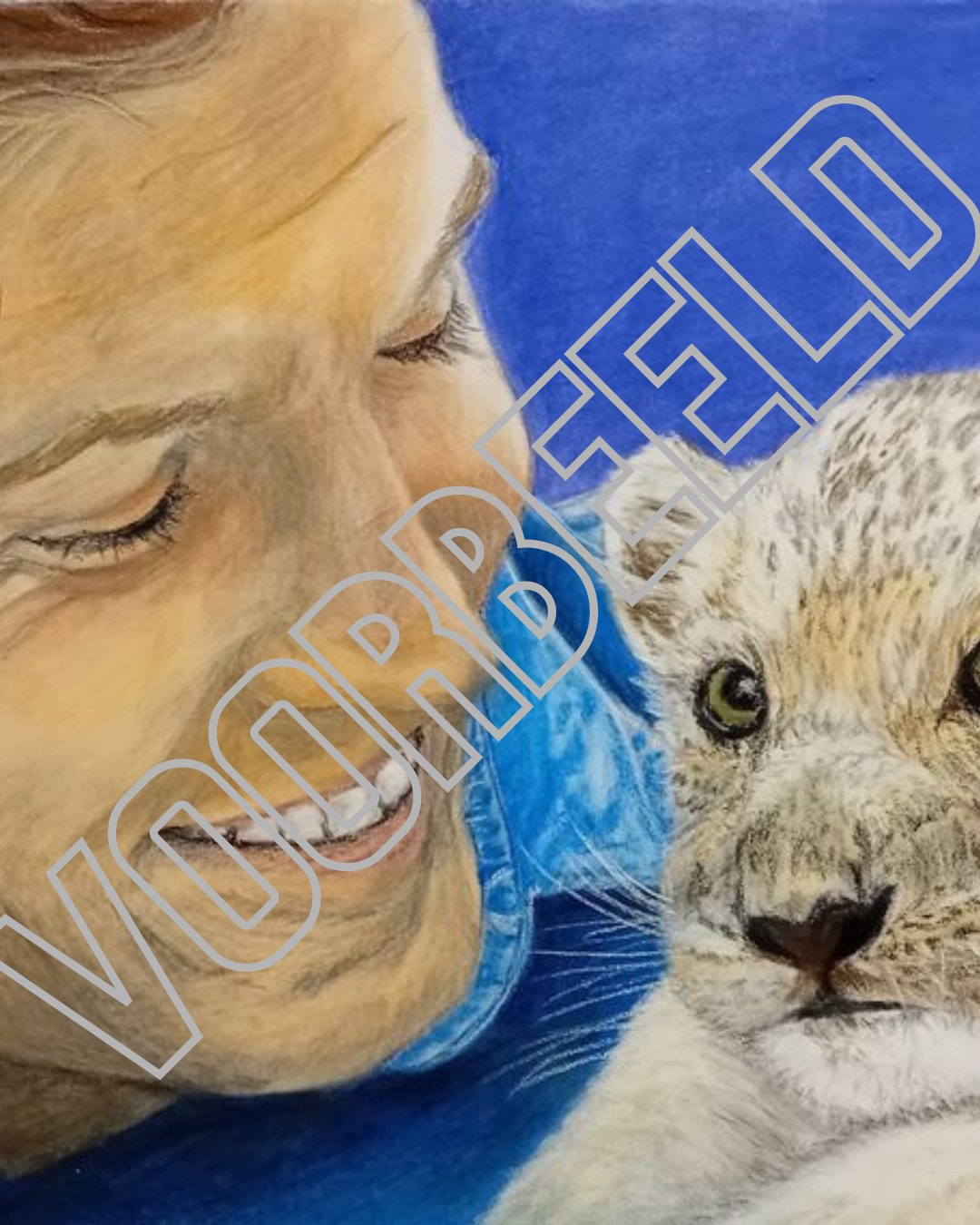 Portret softpastels in opdracht - mens & dier