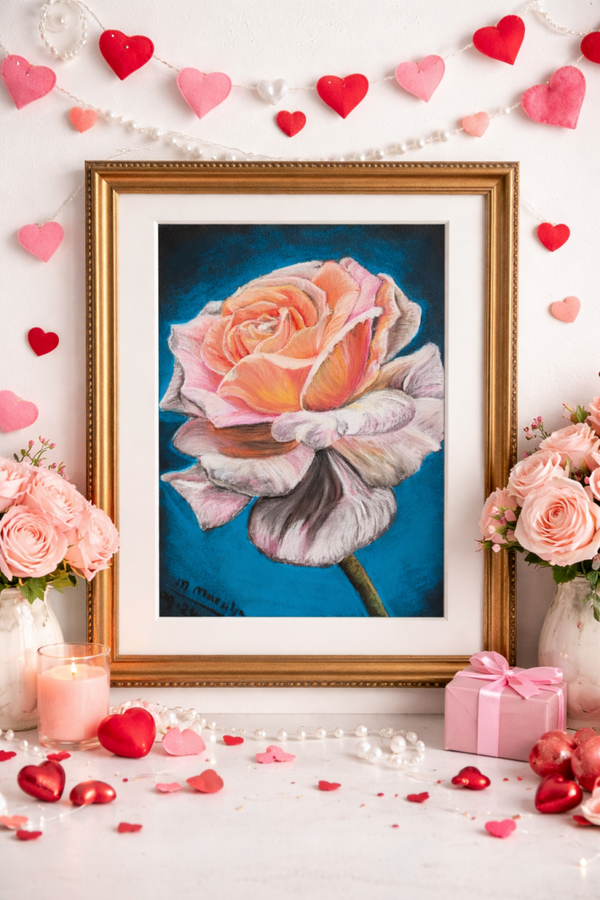 Een roos die blijft - liefde met een missie (soft pastel)