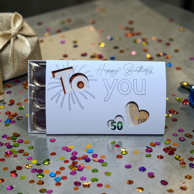 Toffifee Banderolen Geburtstag Geschenkidee Geschenkverpackung Geldgeschenk 