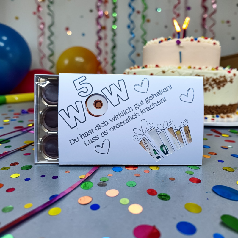 Toffifee Banderolen Geburtstag Geschenkidee Geschenkverpackung Geldgeschenk 