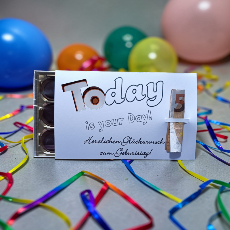 Toffifee Banderolen Geburtstag Geschenkidee Geschenkverpackung Geldgeschenk 