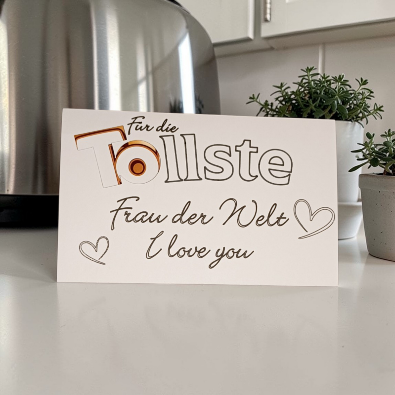 Toffifee Banderolen Geburtstag Geschenkidee Geschenkverpackung Geldgeschenk Frau Familie