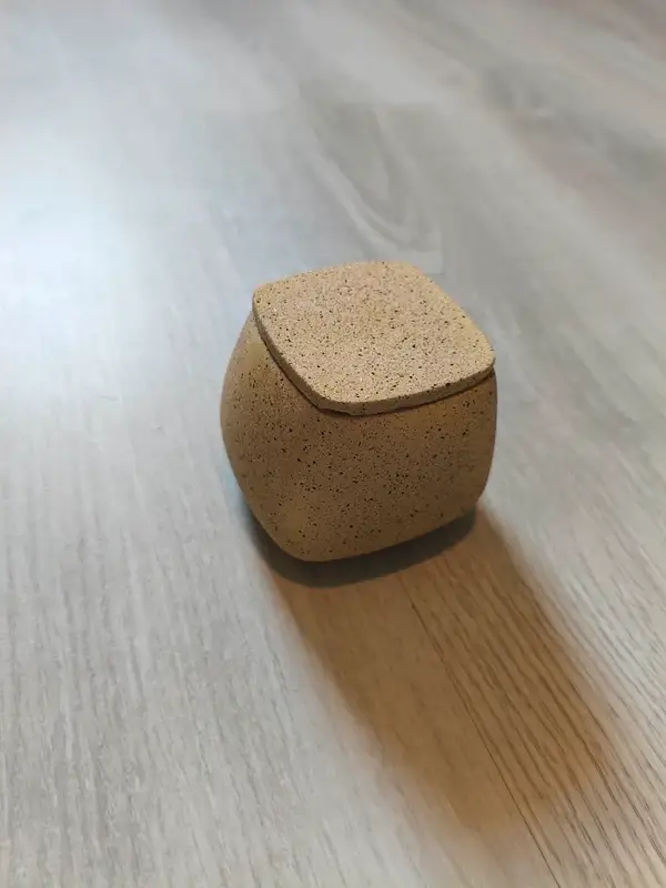 Bougie de méditation Agrumes & Sauge – fait main – pot en jesmonite