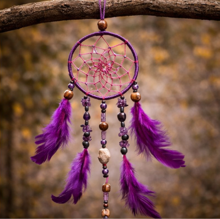 Attrape-rêves violet – améthyste et hématite