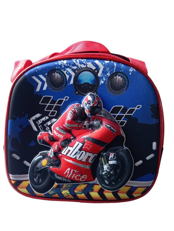 Sac déjeuner 3D isotherme motif moto de cours
