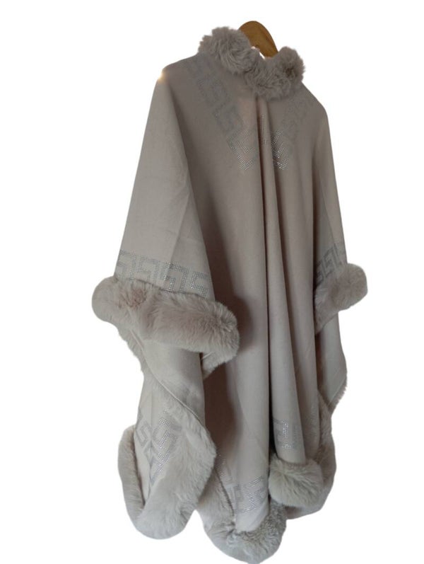 Cape  Chaud D'Hiver  Taille Unique, sur Robe de Soirée