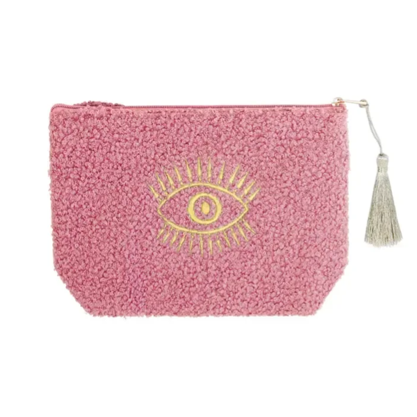 Make-up tas teddy oog - roze