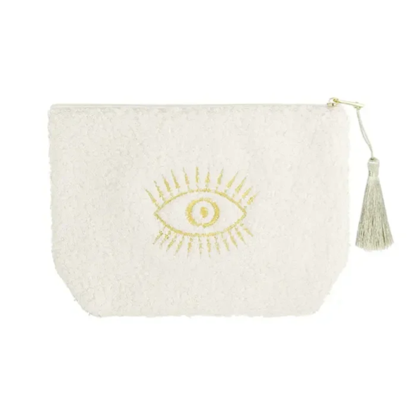 Make-up tas teddy oog - wit