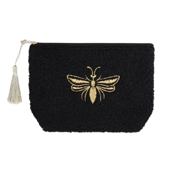 Make-up tas teddy bij - zwart